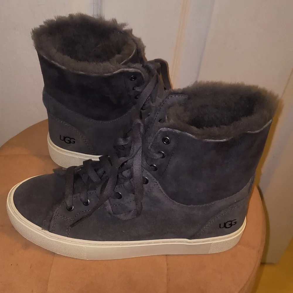 UGG Beven Genuine Shearling High Top Sneakers Size 7.5
